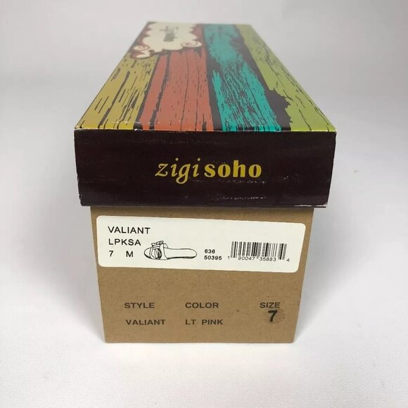 ZIGIny Valiant Flat Sandals Light Pink 7M - Picture 5 of 5